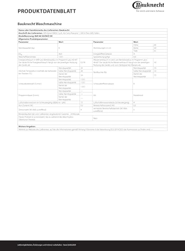 Bauknecht (B6R 88 SILENCE DE) washing machine (8kg) including steam function: Supreme Silence, ZEN motor