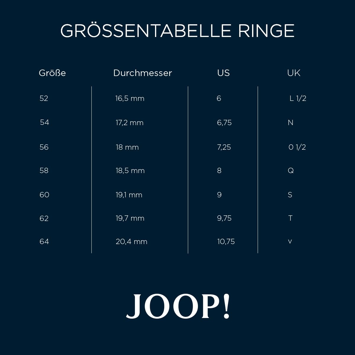 JOOP! Edelstahl Damenringe aus Edelstahl in Farbe: Gold inkl. Geschenk Box