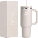 Gedux Thermobecher (900ml) | 2-in-1 Edelstahl Trinkflasche mit Strohhalm