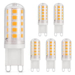DiCUNO G9 LED bulb 3W (warm white 2700K): Non-dimmable - 6-pack