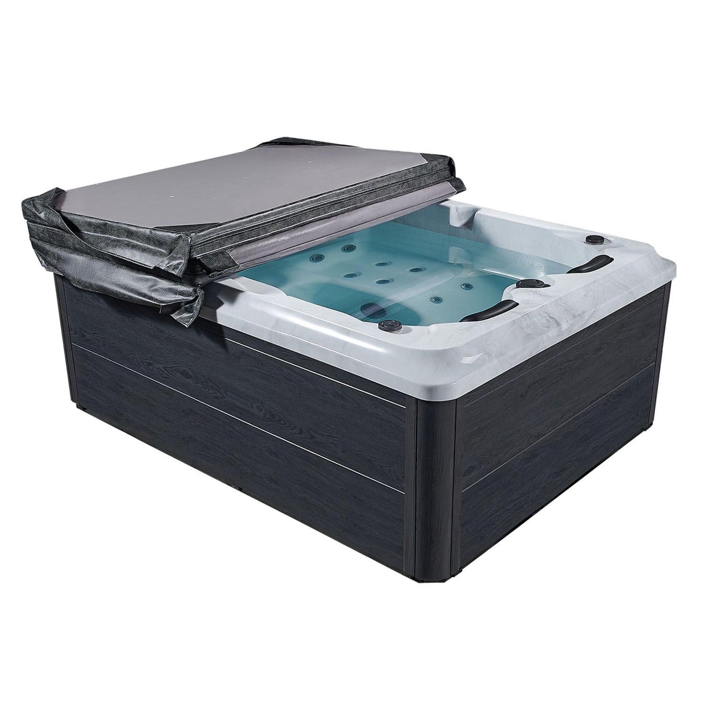 Artsauna 'OASIS' whirlpool for 3 people (620L) including thermal cover: 31 massage jets (grey)