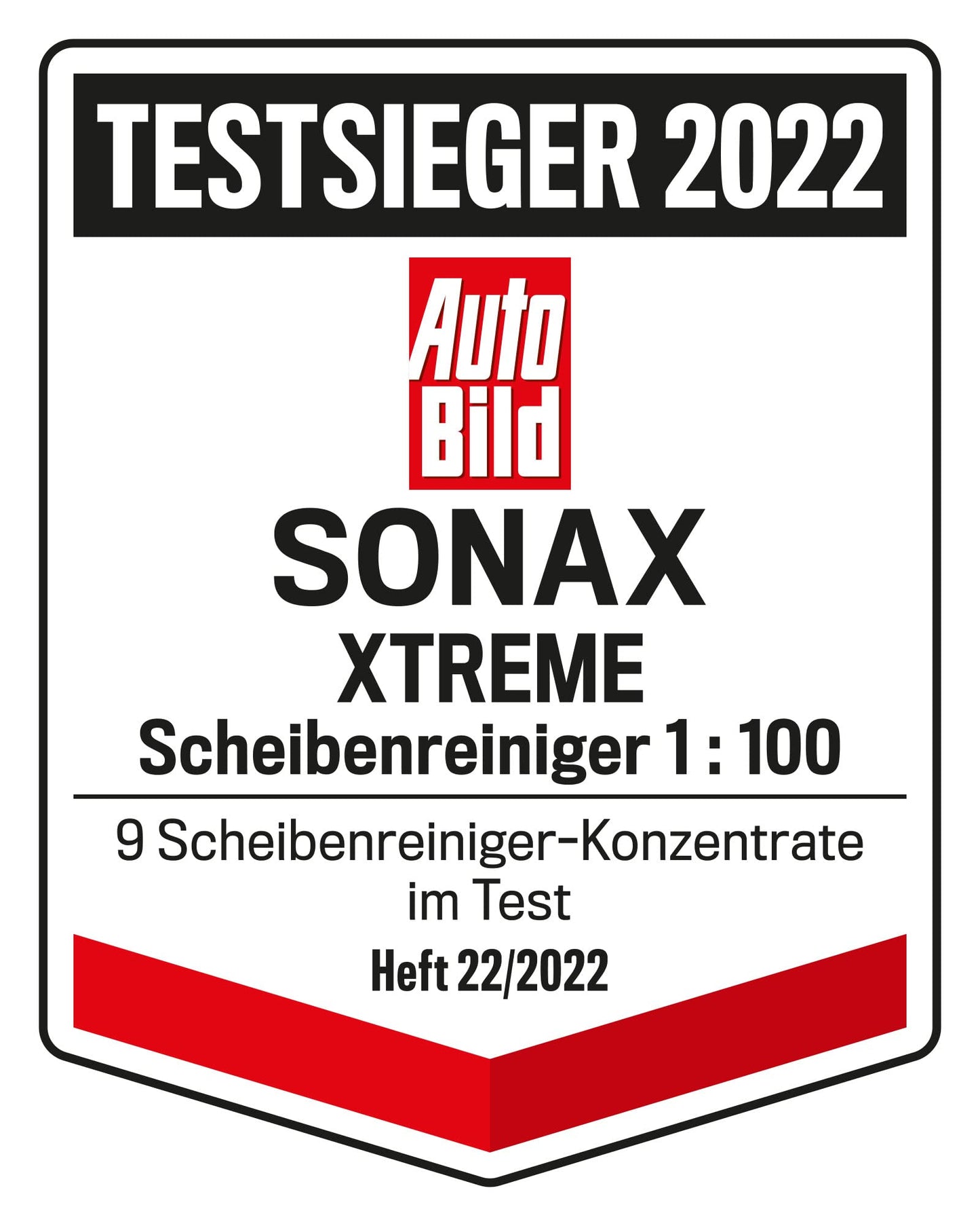 SONAX XTREME windscreen cleaner 1:100 (250ml) makes 25 liters of cleaning fluid for clear visibility