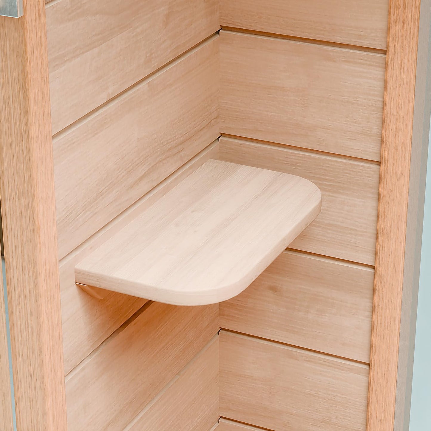 Dewello® Infrarotsauna 'Hyder' (115x105cm) für 1-2 Personen aus Hemlock-Holz, LED, Bluetooth