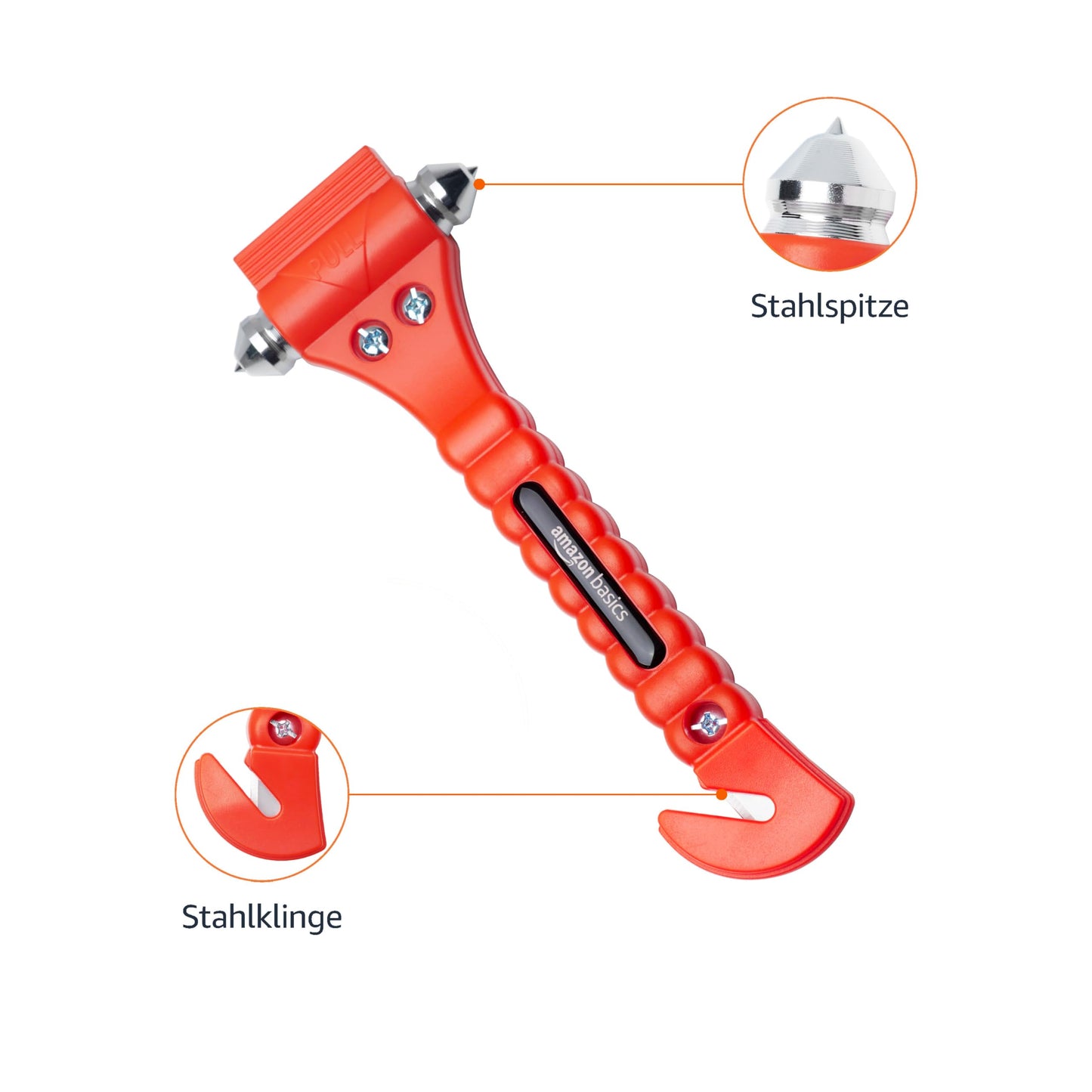 Amazon Basics Emergency Seatbelt Cutter and Window Hammer (2-Pack)