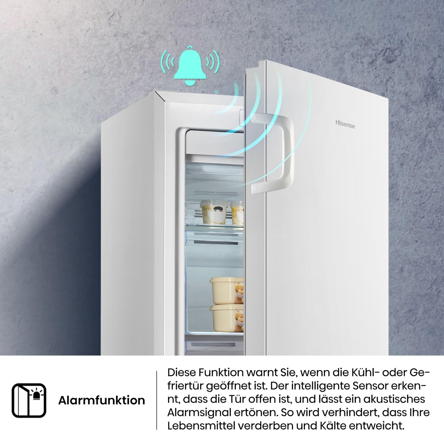 Hisense (FV191N4AW2) Gefrierschrank - TotalNoFrost - Türalarm - Multiflow 360° | 205kWh