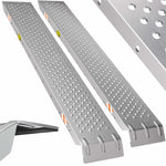 MONZANA® 2x Auffahrrampe: 400kg Tragfähigkeit aus galvanisierter Stahl (160x22,5x4,5cm)