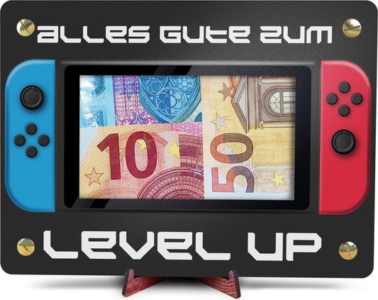 Gaming Zimmer Deko - XL Geldgeschenk aus Holz inkl. Ständer | Gaming Deko, Gamer Deko, Geschenk Junge, Geschenke für Männer, Gaming, Gaming Geschenkideen, Zocker Geschenk, Geldkarte