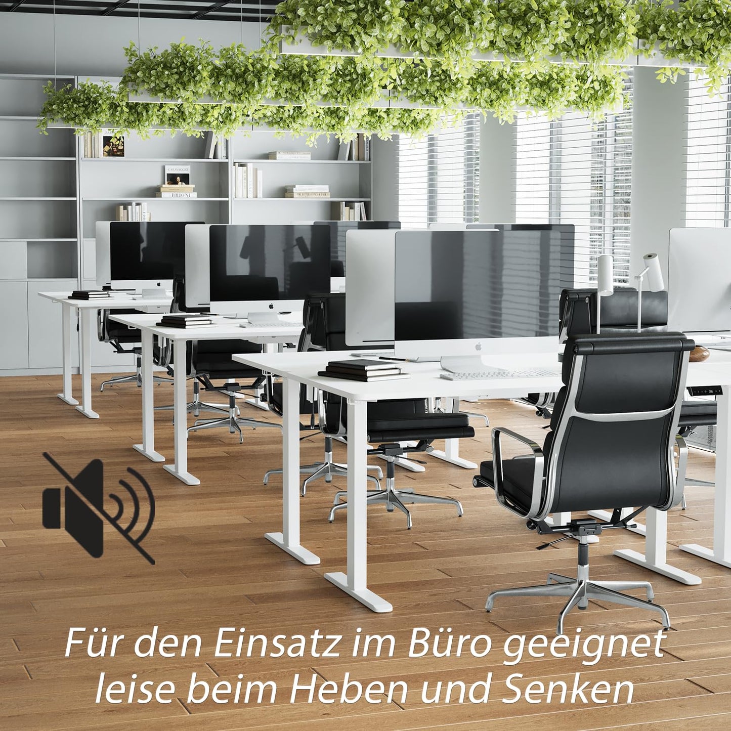 Flamaker Schreibtisch (160x80cm): Elektrisch Höhenverstellbar mit Memory Funktion in Weiß