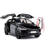 Tesla Model X/3 (1:24) Spielzeugauto mit Licht & Sound | Inkl. Ladestation: Sammler-Geschenk