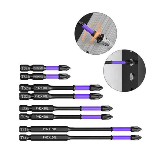 2x Non-Slip PH2 Magnetic Bit Phillips Screwdrivers | Hardness Drill Bit Holder