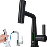 LED-Digital Wasserfall Küchenarmatur: 3-in-1 Schwenkbar