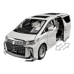 TOYOTA Alphard MPV Modellauto (1:18) mit automatisch öffnenden Hintertüren | Sound, Licht