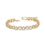 Heart bracelet for women | Gold-plated/silver-plated with zirconia: elegant gift