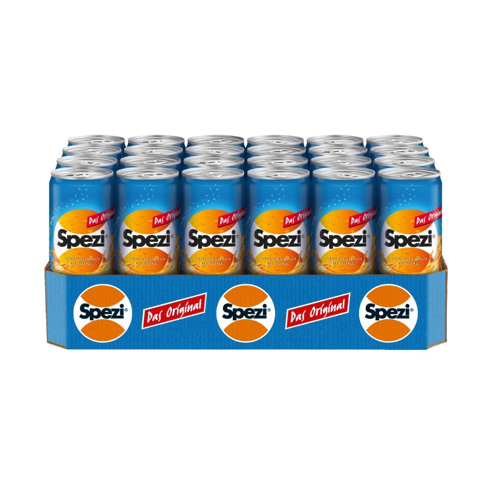 SPEZI das Original 0,33 l Dose - Erfischungsgetränk aus Deutschland mit Cola und Orangen Geschmack (24 x 0,33 l)
