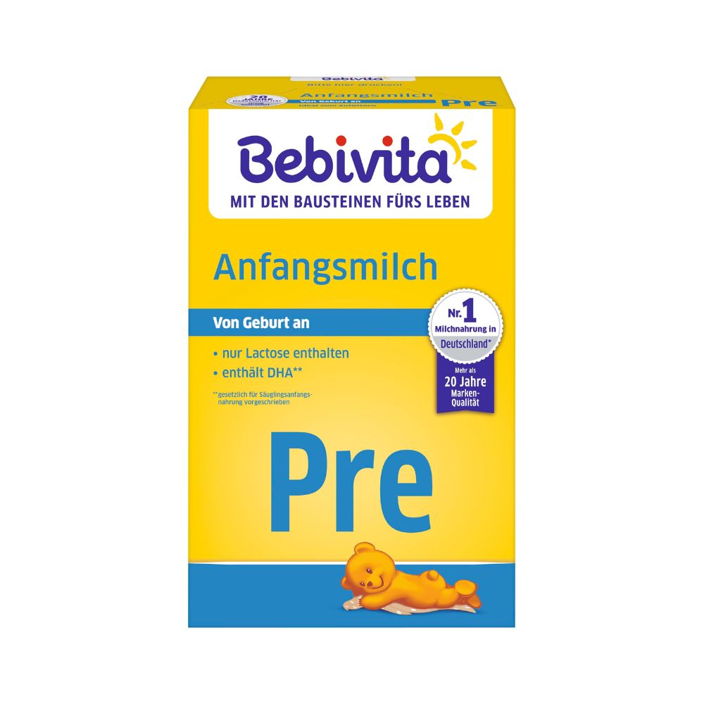 Bebivita PRE Anfangsmilch (5x 500g) von Geburt an, gut zum Zufüttern