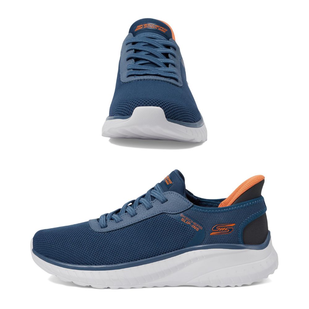 Skechers 'Squad Chaos-Solid Tour' Slip-Ins Men's Sneakers (Navy Blue)