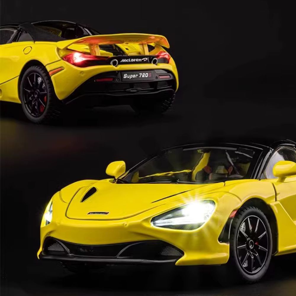 McLaren 720S Modellauto (1:24): Super Sportwagen aus Metall mit Licht & Sound