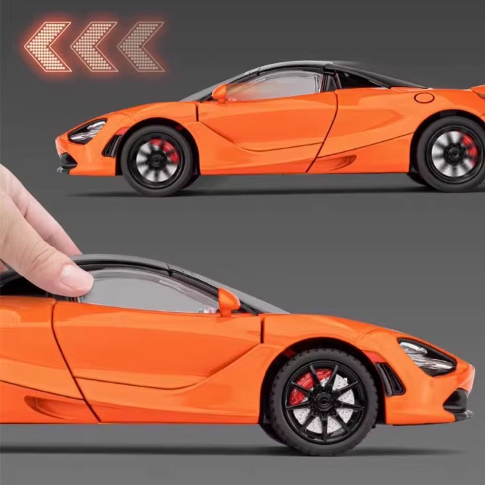 McLaren 720S Modellauto (1:24): Super Sportwagen aus Metall mit Licht & Sound