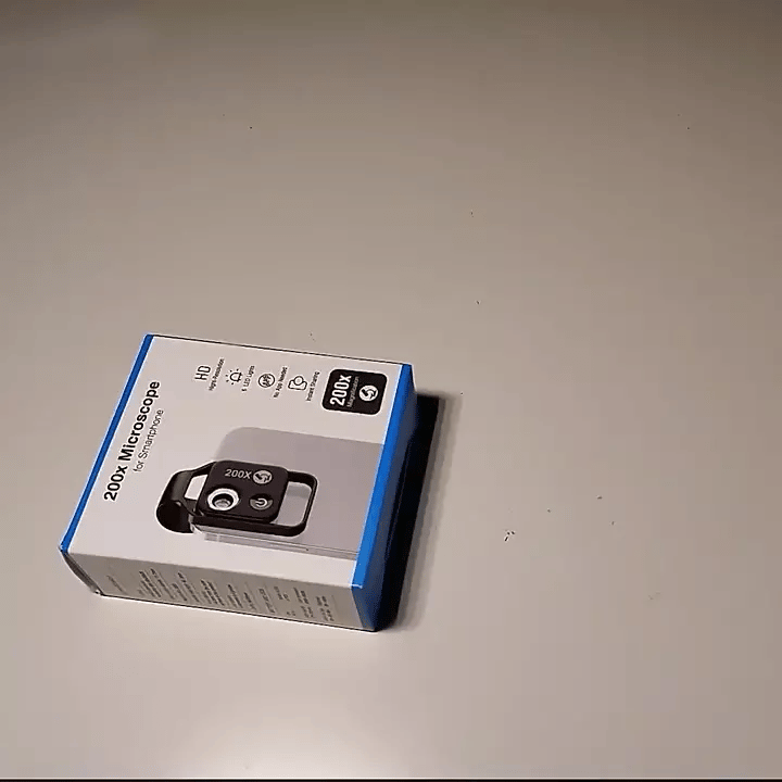 APEXEL 200x Mikroskoplinse für Smartphones mit CPL-Filter, LED-Licht | HD-Kameraobjektiv