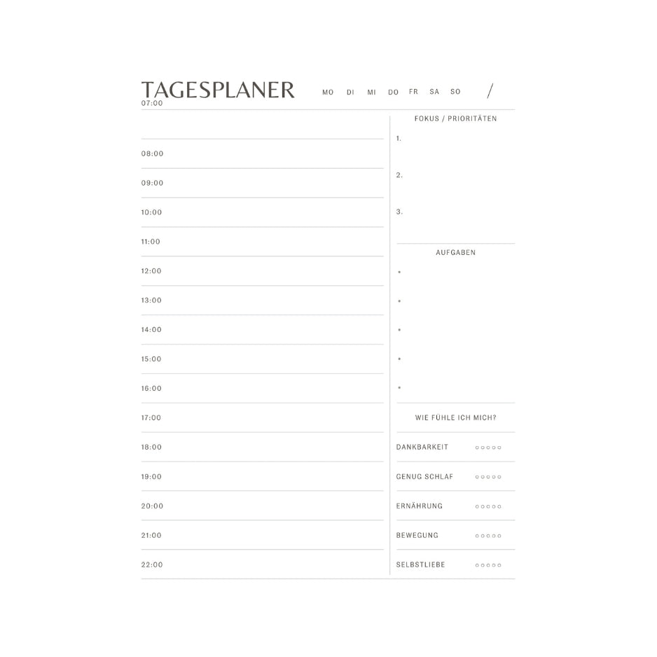 Tagesplaner - Stärker als die Kälte: Journal für Motivation im DIN A5 Format | 100 linierte Seiten mit Zeitachse