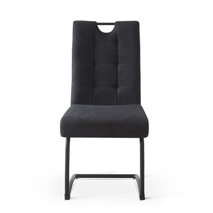 B&amp;D home set of two cantilever dining chairs 'Sofia' | Modern design in anthracite