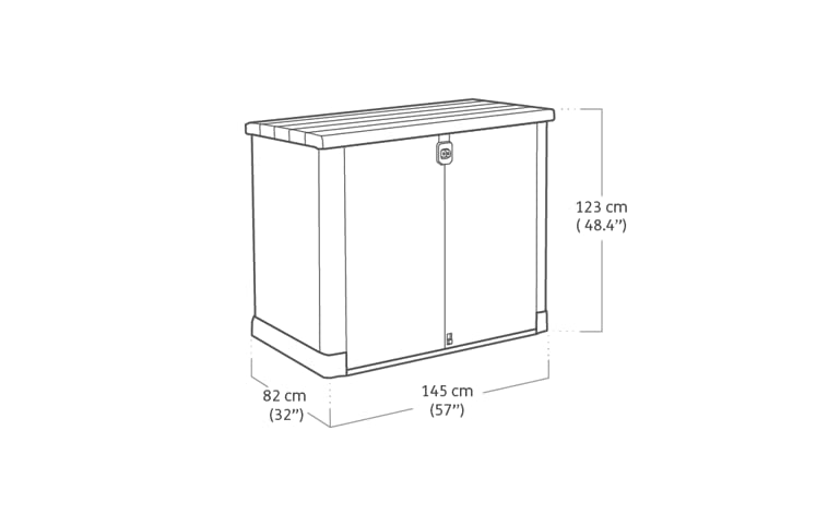 Keter Store It-Out-Pro Mülltonnenbox (1200L): Robuster Abfallbehälter, Wetterfest, Abschließbar