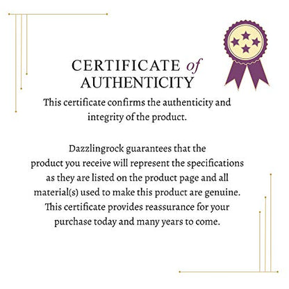 DazzlingRock Collection (KS715-12) 10K Weißgold, Rund Schwarz-Diamant