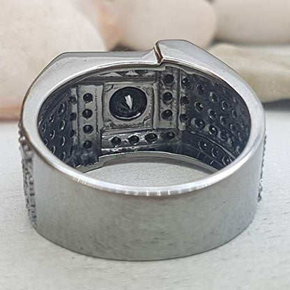 DazzlingRock Collection (KS715-12) 10K Weißgold, Rund Schwarz-Diamant