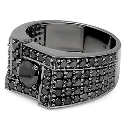 DazzlingRock Collection (KS715-12) 10K Weißgold, Rund Schwarz-Diamant