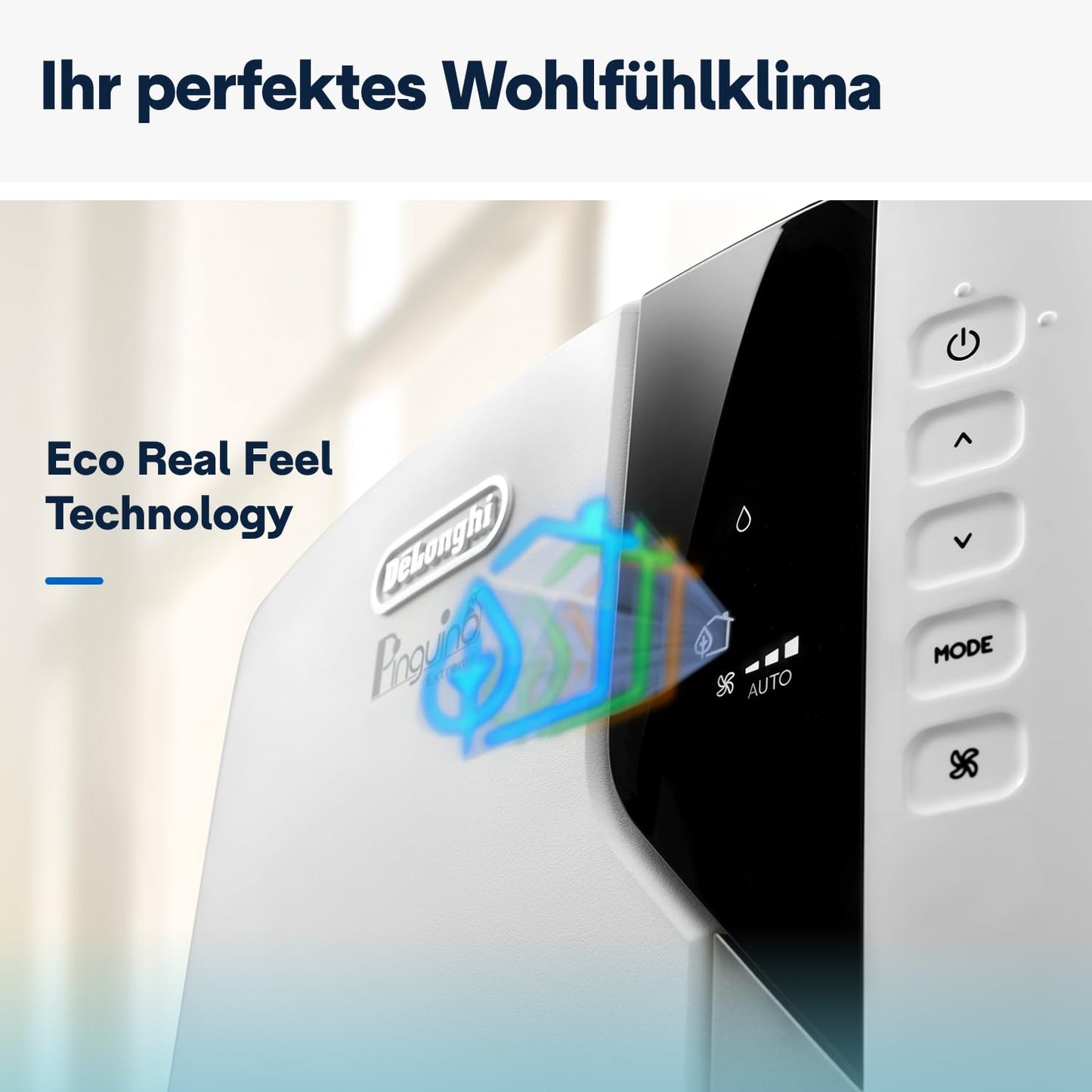 De'Longhi 'Pinguino PAC EX93' Klimagerät mit Abluftschlauch: Whisper Technology