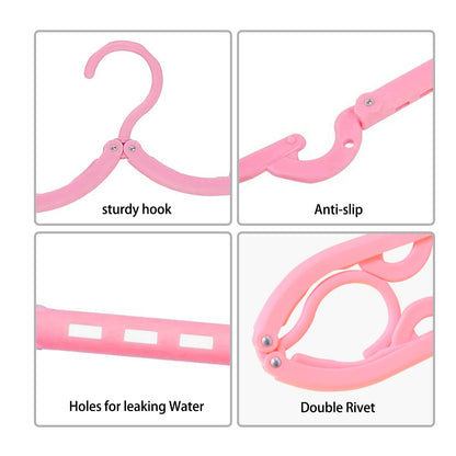 Foldable Travel Clothes Hangers (16 Pack) Made of Plastic for Home, Camping
