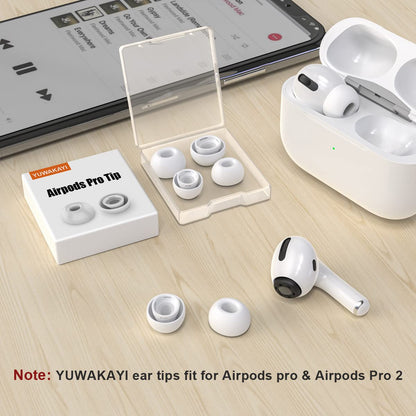 Replacement ear tips for Airpods Pro and AirPods Pro 2 with noise reduction hole