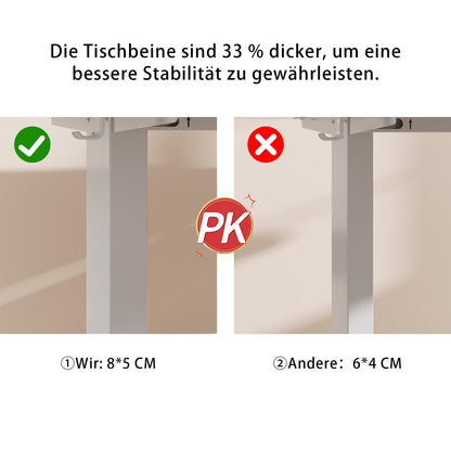 Flamaker Schreibtisch (160x80cm): Elektrisch Höhenverstellbar mit Memory Funktion in Weiß