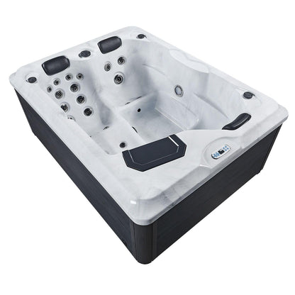 Artsauna 'OASIS' whirlpool for 3 people (620L) including thermal cover: 31 massage jets (grey)