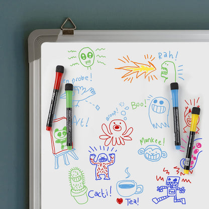 Whiteboard Marker-Stifte mit Schwamm (12er Pack): Trocken Abwischbar