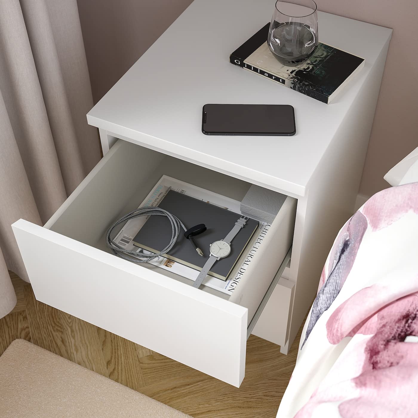 Ikea MALM chest of drawers (40x55cm) with 2 drawers in white