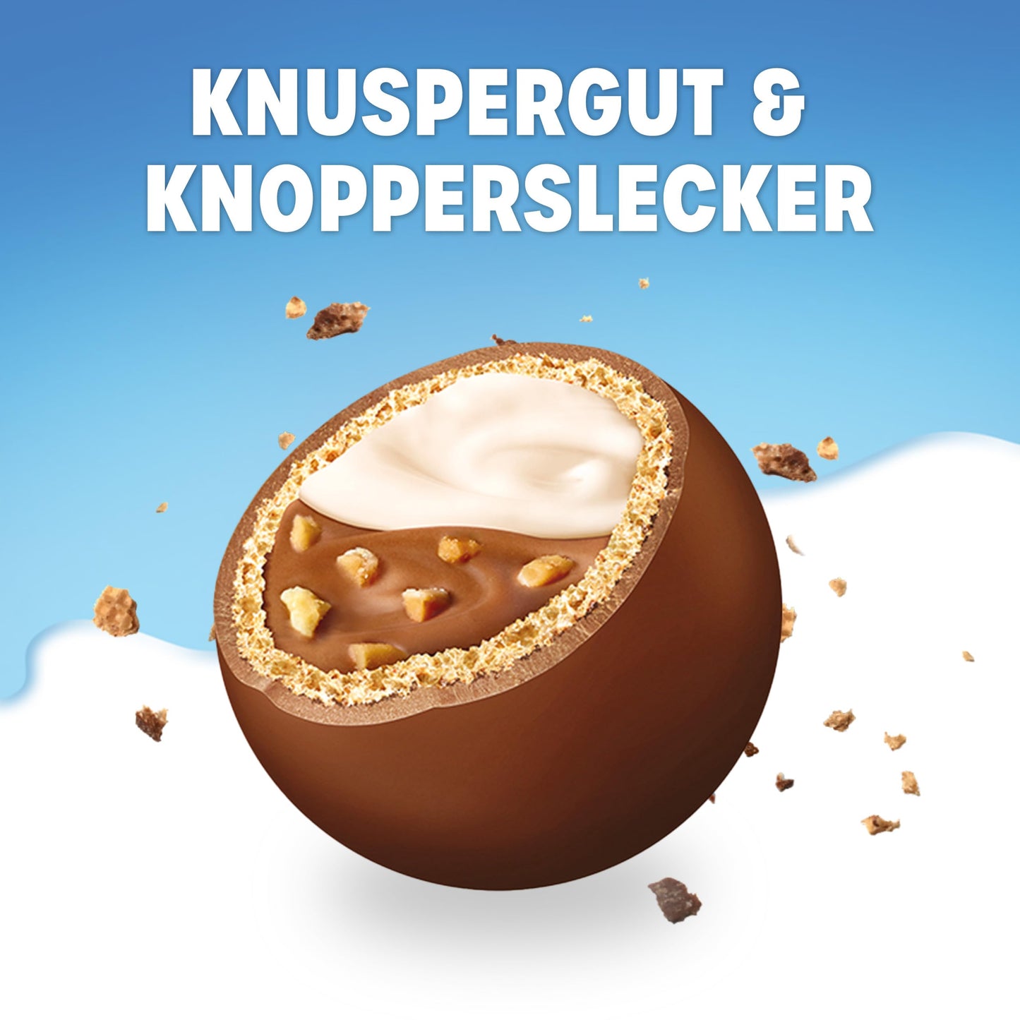 Knoppers Goodies Knusper Minis (1 x 180g): Crispy wafer balls filled with hazelnut pieces