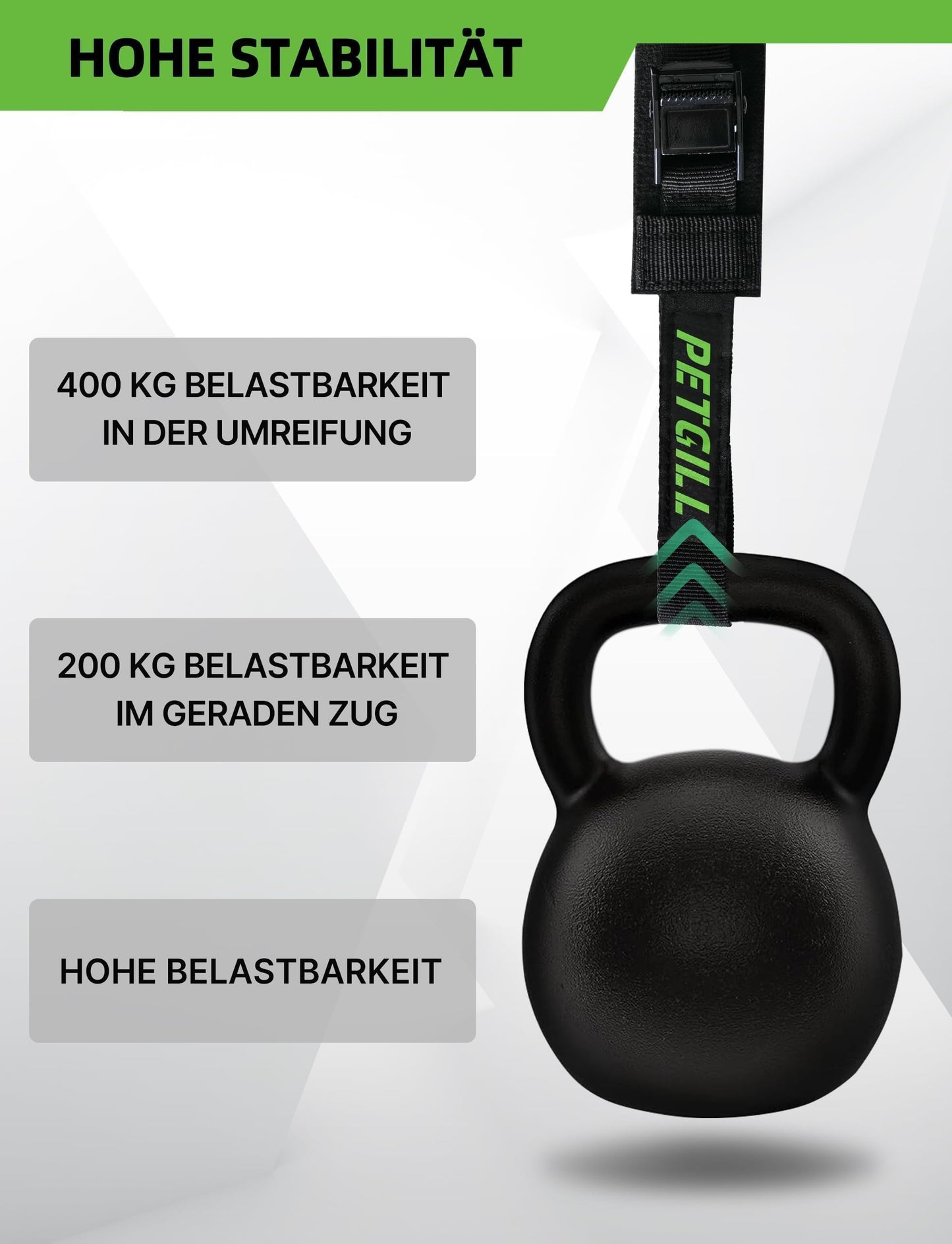 4x tensioning straps with padding for all bike racks (40cmx20mm): 200kg load capacity for roof racks