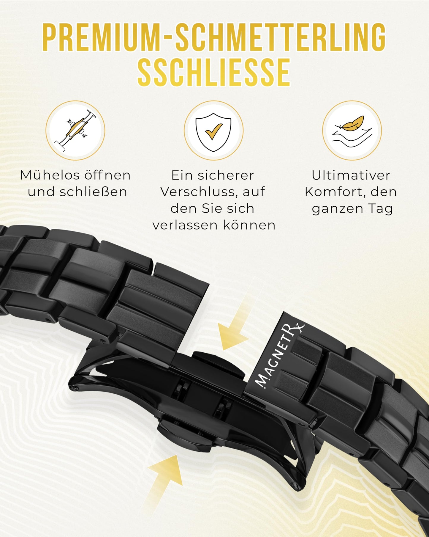 MagnetRX® Magnet Armband für Herren aus leichtem Titan, 5.000 Gauss