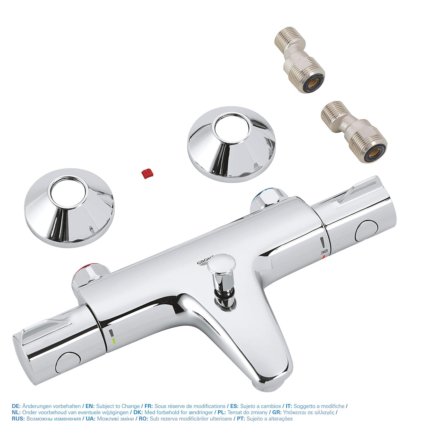 Grohe Grohtherm 800 thermostat battery (chrome): SafeStop, TurboStat