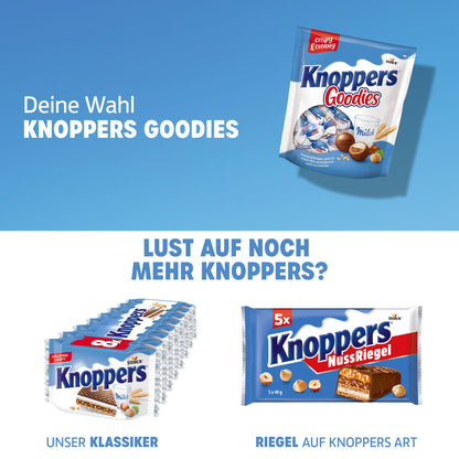 Knoppers Goodies Knusper Minis (1 x 180g): Crispy wafer balls filled with hazelnut pieces