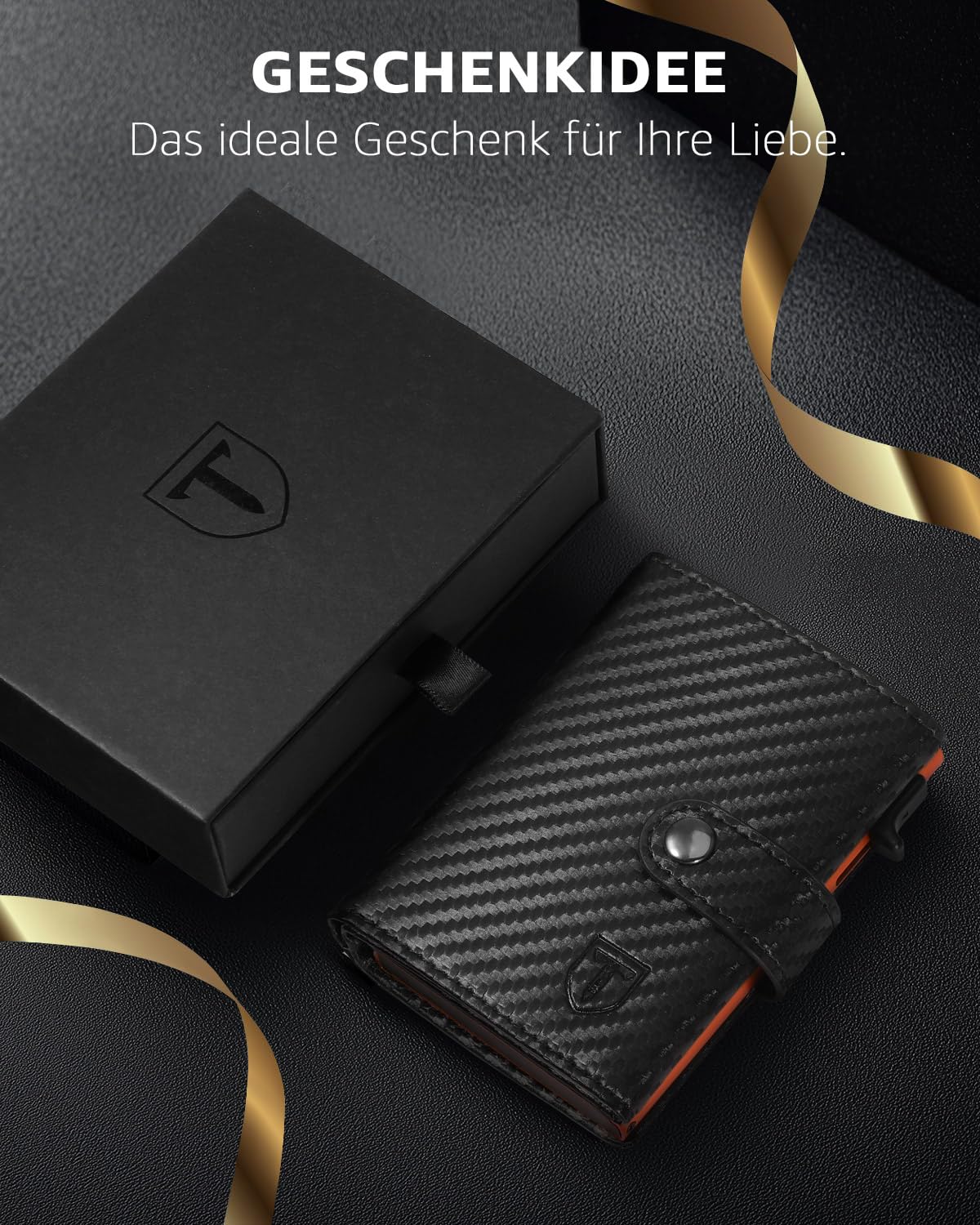 Slim wallet for men with coin pocket &amp; RFID protection: credit card holder
