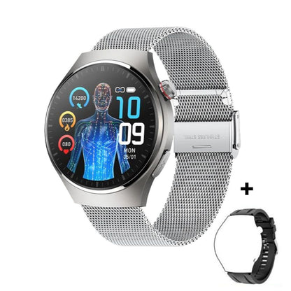 Smartwatch with ECG-PPG Laser Treatment | Body Temperature, Blood Sugar & Bluetooth Call