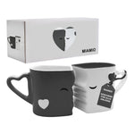 MIAMIO Kissing Ceramic Coffee Mug Set | Gift for Women and Men