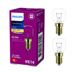 PHILIPS Oven Lamp E14 - Set of 2 | 40W Teardrop Shape | Heat Resistant up to 300°C