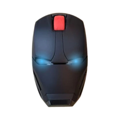 Iron Man Wireless-Maus: Ergonomisch, 2.4G USB Funk, LED-Licht, 1600DPI, leiser Klick, für PC, Laptop, MacBook