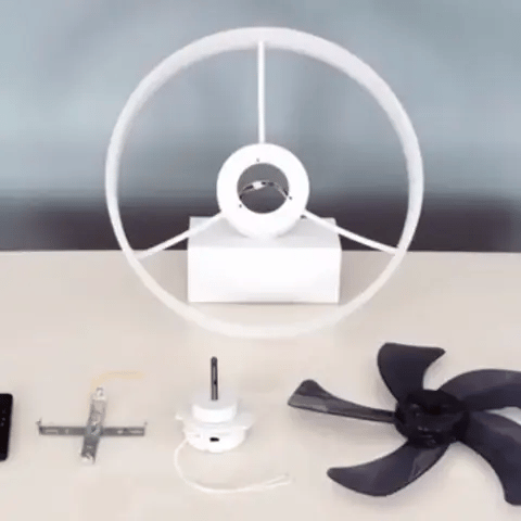 LED Deckenventilator mit DC Motor | Dimmbar mit Fernbedienung, 6-Geschwindigkeiten (50cm) (Preview GIF)
